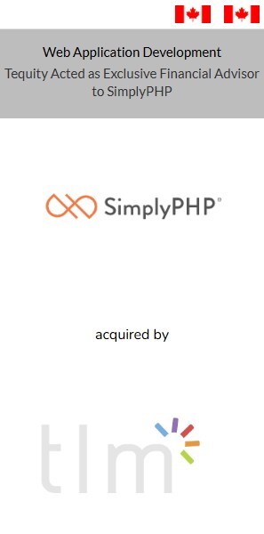Tequity's Client, SimplyPHP, Acquired by TLM